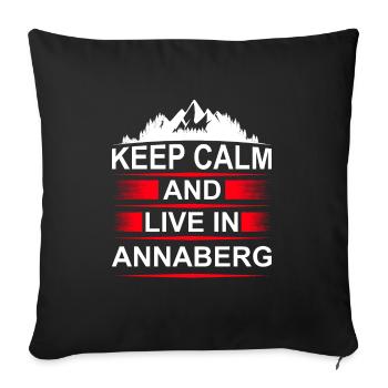 Erzgebirge Annaberg - Sofakissenbezug 45 x 45 cm - Schwarz - Vorne