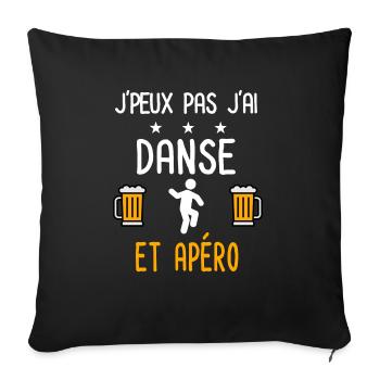 je peux pas danse - Housse de coussin décorative 45 x 45 cm - noir - Devant