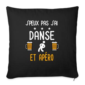 je peux pas danse music - Housse de coussin décorative 45 x 45 cm - noir - Devant