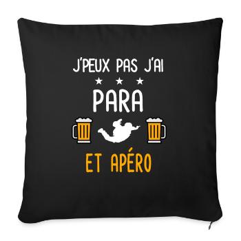 je peux pas para - Housse de coussin décorative 45 x 45 cm - noir - Devant
