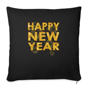New Years Eve Party Outfit - Happy New Year - Sofa pillowcase 17,3'' x 17,3'' (45 x 45 cm) - black - Front
