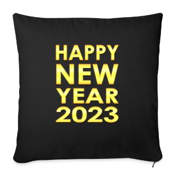 Countdown for 2023 - New Years Eve Party - Sofa pillowcase 17,3'' x 17,3'' (45 x 45 cm) - black - Front