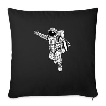 Astronaut Barkeeper Barman Shirt - Housse de coussin décorative 45 x 45 cm - noir - Devant