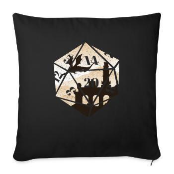 RPG rpg tabletop roleplaying games gamer dice role - Sofa pillowcase 17,3'' x 17,3'' (45 x 45 cm) - black - Front