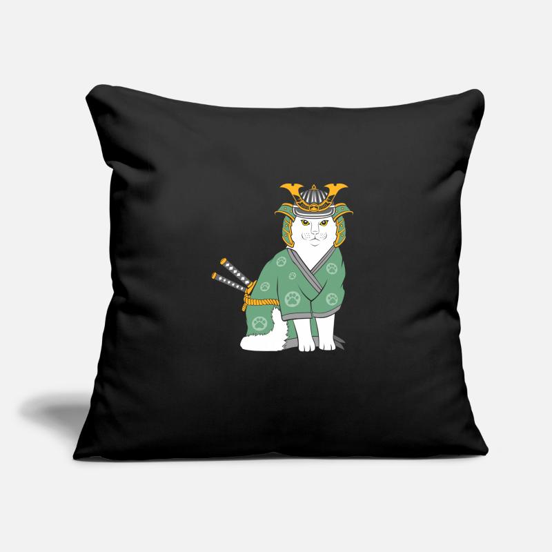 Neko Samurai Funny Sofakissenbezug 45 x 45 cm