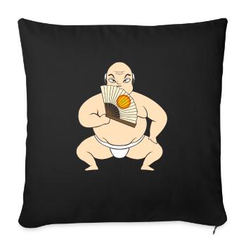 Samurai Funny Fun Naked - Sofa pillowcase 17,3'' x 17,3'' (45 x 45 cm) - black - Front