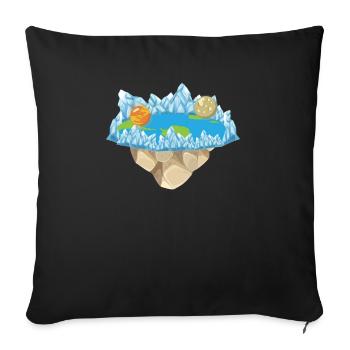 Flat Earth Society Verschwörungstheorie Flat Earther - Sofakissenbezug 45 x 45 cm - Schwarz - Vorne