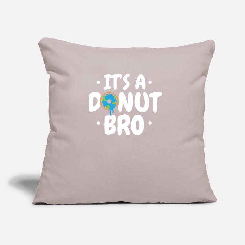 C’est une théorie du complot Donut Bro Flat Earther Housse de coussin décorative 45 x 45 cm