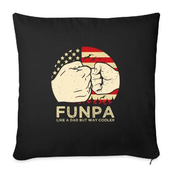 Funpa-definition Wie Opa, Nur Cooler - Sofakissenbezug 45 x 45 cm - Schwarz - Vorne