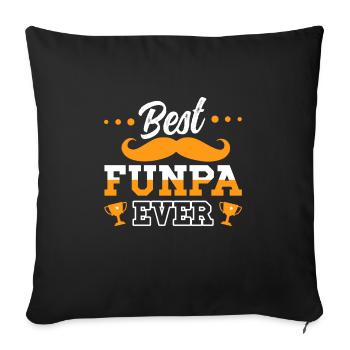 Bester Funpa Aller Zeiten Opa Daddy Vatertag - Sofakissenbezug 45 x 45 cm - Schwarz - Vorne