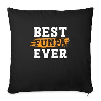 Bester Funpa Aller Zeiten Opa Daddy Vatertag - Sofakissenbezug 45 x 45 cm - Schwarz - Vorne