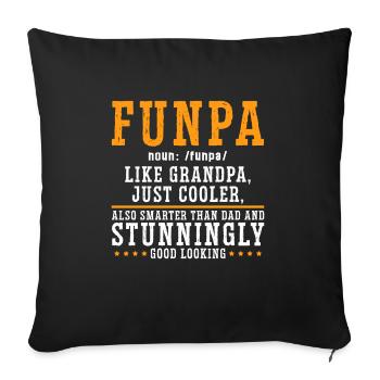 Funpa-definition Wie Opa, Nur Cooler - Sofakissenbezug 45 x 45 cm - Schwarz - Vorne