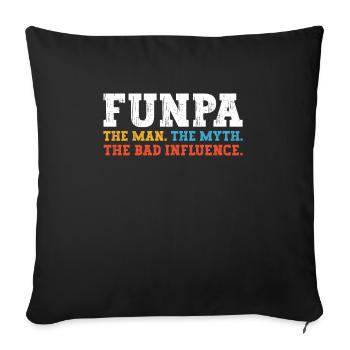 Funpa Definition Der Mann Der Mythos Der - Sofakissenbezug 45 x 45 cm - Schwarz - Vorne