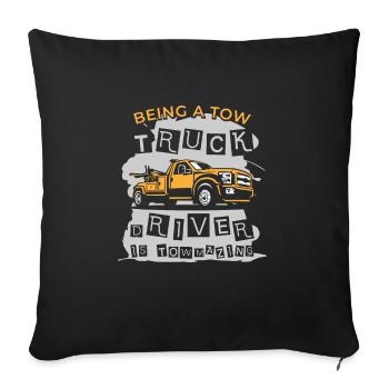 Amazing Tow Truck Driver Trucking Operator - Sofa pillowcase 17,3'' x 17,3'' (45 x 45 cm) - black - Front