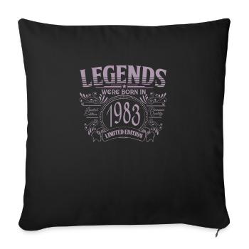 Les légendes sont nées en 1983 Cadeaux pour le 40e anniversaire - Housse de coussin décorative 45 x 45 cm - noir - Devant