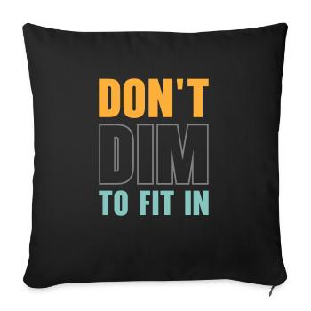 Inspirer un penseur positif - Housse de coussin décorative 45 x 45 cm - noir - Devant