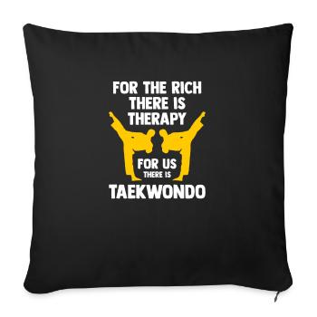 Taekwondo Taekwondoin Tae-Kwon-Do Tae Kwon Do - Sofa pillowcase 17,3'' x 17,3'' (45 x 45 cm) - black - Front