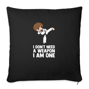 Taekwondo Taekwondoin Tae-Kwon-Do Tae Kwon Do - Sofa pillowcase 17,3'' x 17,3'' (45 x 45 cm) - black - Front