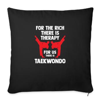 Taekwondo Taekwondoin Tae-Kwon-Do Tae Kwon Do - Sofa pillowcase 17,3'' x 17,3'' (45 x 45 cm) - black - Front