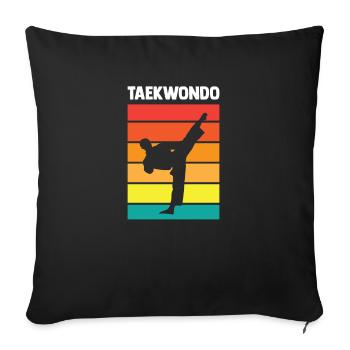 Taekwondo Taekwondoin Tae-Kwon-Do Tae Kwon Do - Sofa pillowcase 17,3'' x 17,3'' (45 x 45 cm) - black - Front