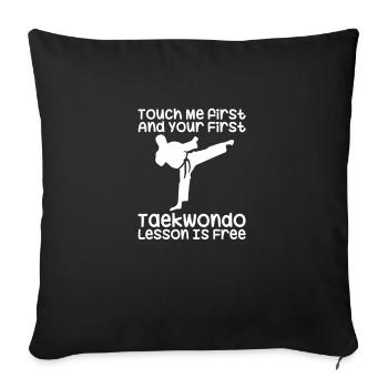 Taekwondo Taekwondoin Tae-Kwon-Do Tae Kwon Do - Sofa pillowcase 17,3'' x 17,3'' (45 x 45 cm) - black - Front
