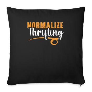 Normalisieren Sie sparsame Sparsamkeit Liebhaber Schnäppchenjagd - Sofakissenbezug 45 x 45 cm - Schwarz - Vorne