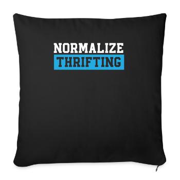 Normalisieren Sie sparsame Sparsamkeit Liebhaber Schnäppchenjagd - Sofakissenbezug 45 x 45 cm - Schwarz - Vorne
