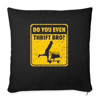 Faites-vous même Thrift Bro Thrifting Queen Thrifter - Housse de coussin décorative 45 x 45 cm - noir - Devant