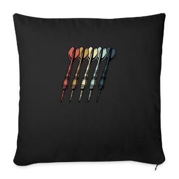 Équipe de fléchettes Association de fléchettes - Housse de coussin décorative 45 x 45 cm - noir - Devant