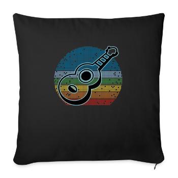 Ukulelen Vitage - Sofakissenbezug 45 x 45 cm - Schwarz - Vorne