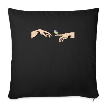 Blue Tit Bird Of The Year Blue Tit - Sofa pillowcase 17,3'' x 17,3'' (45 x 45 cm) - black - Front