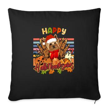 Yorkshire Terrier Yorkie Dog Cadeau - Housse de coussin décorative 45 x 45 cm - noir - Devant
