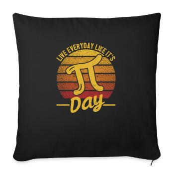 Affligé Drôle Math Geek Vivre tous les jours comme si c’était - Housse de coussin décorative 45 x 45 cm - noir - Devant