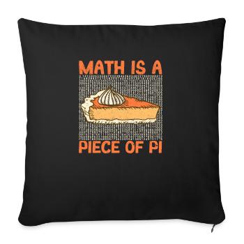 Funny Pi Day Math Lovers Geek Joke Math Is - Sofa pillowcase 17,3'' x 17,3'' (45 x 45 cm) - black - Front