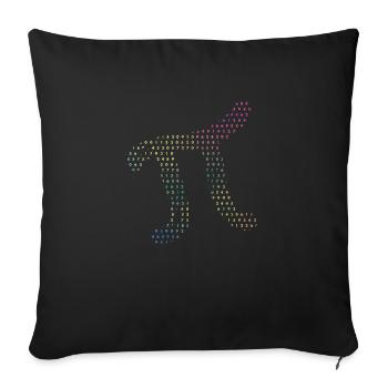 Chiffres de Pi dans les numéros de code source Pi Jour 3.14159 - Housse de coussin décorative 45 x 45 cm - noir - Devant