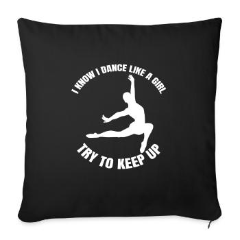 Ballet Dancer Gift Dance Ballerina Dance Class - Housse de coussin décorative 45 x 45 cm - noir - Devant