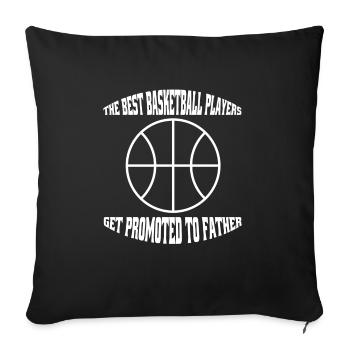 Amateur de basket-ball père basketteur joueur de basket-ball - Housse de coussin décorative 45 x 45 cm - noir - Devant