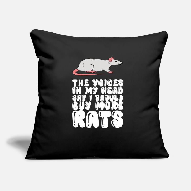 Je devrais acheter plus de rats Housse de coussin décorative 45 x 45 cm