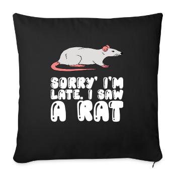 Désolé d’avoir vu un rat - Housse de coussin décorative 45 x 45 cm - noir - Devant