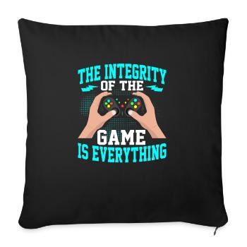 The Game Needs Me - Sofa pillowcase 17,3'' x 17,3'' (45 x 45 cm) - black - Front