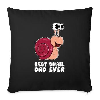 Best snail daddy ever - Sofa pillowcase 17,3'' x 17,3'' (45 x 45 cm) - black - Front