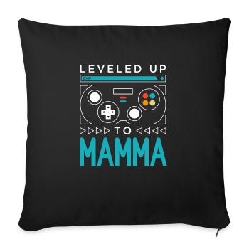 Mis à niveau à Mamma Gamer Maman Gaming Maman Famille - Housse de coussin décorative 45 x 45 cm - noir - Devant