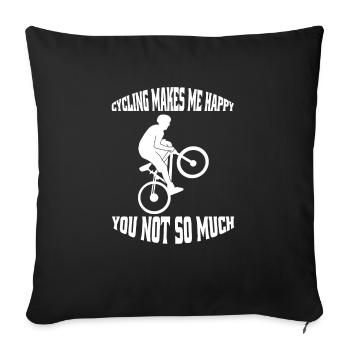 Mountain Bike Bike Cycling Bike Tour - Sofa pillowcase 17,3'' x 17,3'' (45 x 45 cm) - black - Front