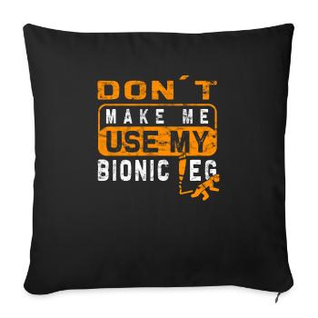 Chirurgie de prothèse d’humour amputée Amputation - Housse de coussin décorative 45 x 45 cm - noir - Devant