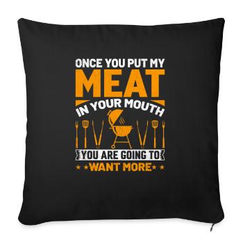 Griller - Housse de coussin décorative 45 x 45 cm - noir - Devant