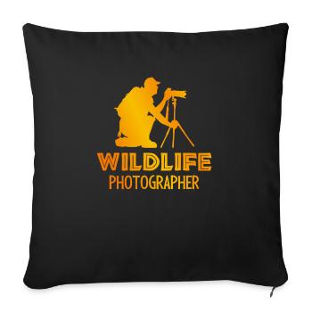 Je ne vais nulle part sans mon coyote bipied - Housse de coussin décorative 45 x 45 cm - noir - Devant