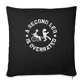 Rollstuhl Für Beinamputierte Prothesen - Sofakissenbezug 45 x 45 cm - Schwarz - Vorne