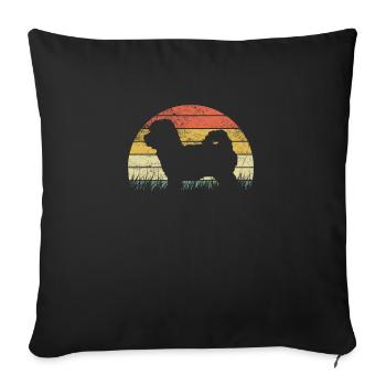 Maltipoo Family Dog Gift - Sofa pillowcase 17,3'' x 17,3'' (45 x 45 cm) - black - Front