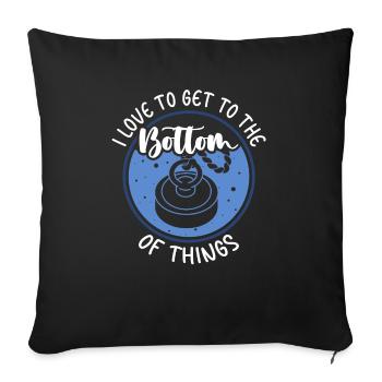 Magnetfischer Magnetangeln Schatzsuche - Sofakissenbezug 45 x 45 cm - Schwarz - Vorne