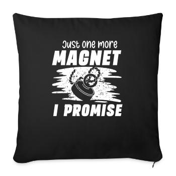 Magnetfischer Magnetangeln Schatzsuche - Sofakissenbezug 45 x 45 cm - Schwarz - Vorne